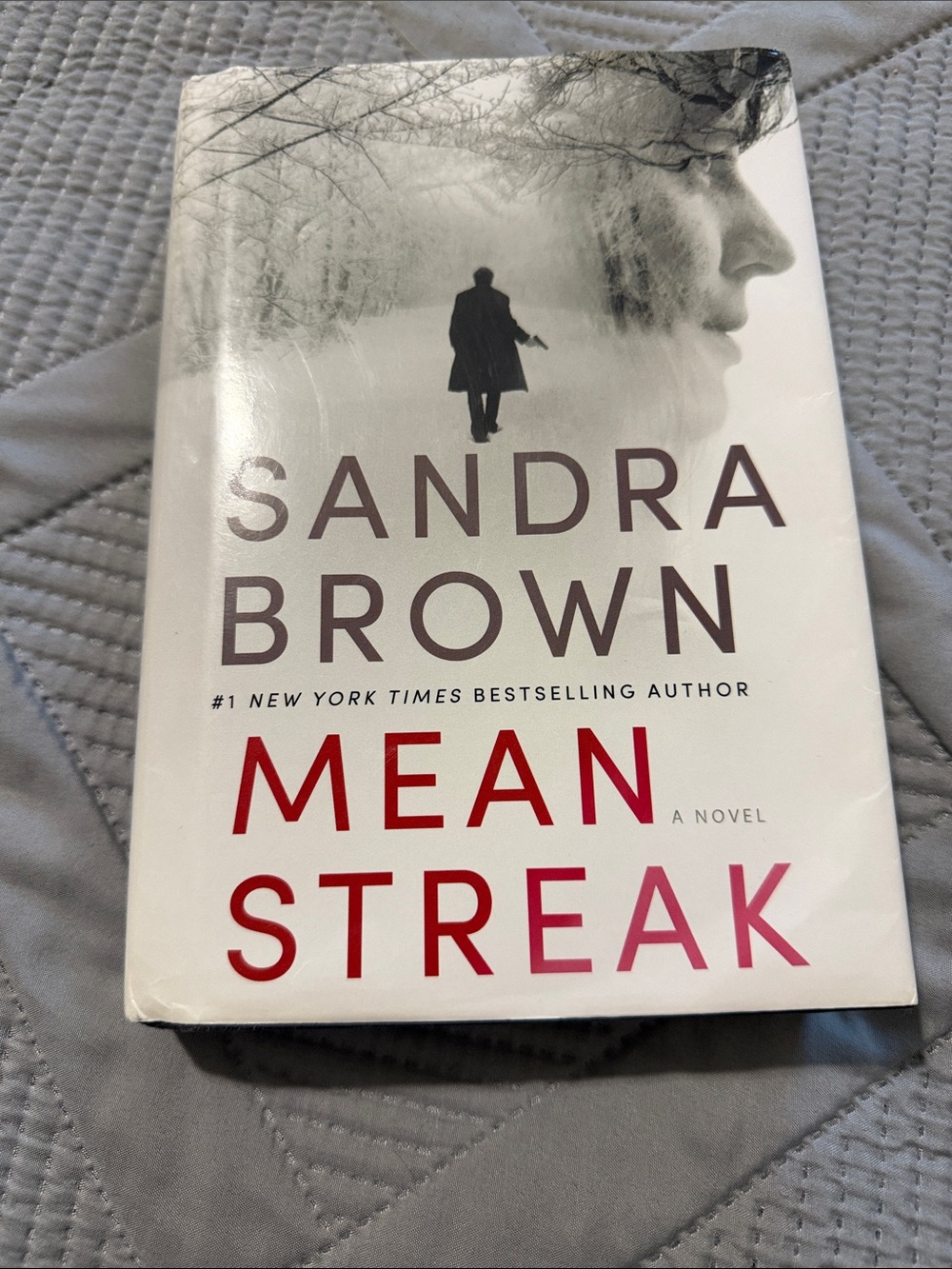 Sandra Brown "Mean Streak" Hardcover Novel - White & Red Cover